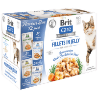 Brit Care Cat kapsičky box filety v želé, 4 x 3 ks (12 x 85 g)