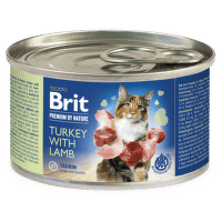 Консервы для кошек – BRIT Premium by Nature Turkey with Lamb, 200 г