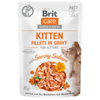 Brit Care kapsičky kitten filet v omáčke losos 85 g