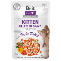 Brit Care cat kitten filet v omáčke morka kapsička  85 g 