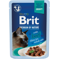 Brit Premium cat delicate kapsička filety v šťave s hovädzinou 85g