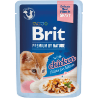 Brit Premium cat delicate kapsička kitten filety v šťave s kuracinou 85g