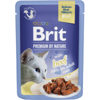 Kapsička Brit Premium by Nature Delicate Fillets in Jelly hovězí 85g