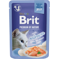Brit Premium cat delicate kapsička  filety v želé s lososom 85 g