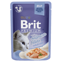 Brit Premium Cat Delicate Fillets v želé s lososem 85g