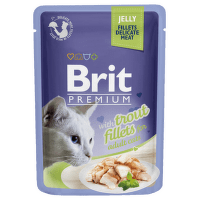 Brit Premium Cat Delicate Fillets v želé se pstruhem 85g