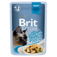 Konservi kaķiem – Brit Premium Cat Delicate Fillets Chicken (in Gravy), 85 g