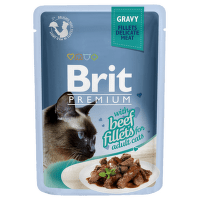 Brit Premium Cat Delicate Fillets ve šťávě s hovězím 85g