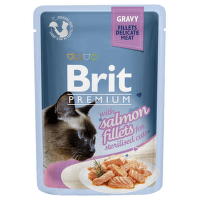Saszetka Brit Premium Cat Delicate Fillets Salmon dla kotów sterylizowanych 85g
