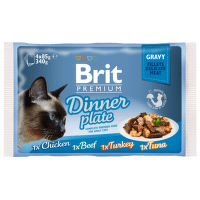 Brit Premium Cat Delicate Fillets ve šťávě Dinner Plate 340g (4x85g)