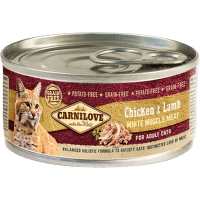 Konservi kaķiem – CARNILOVE Wild Meat Chicken and Lamb, 100 g