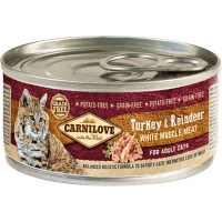 Konservi kaķiem – CARNILOVE Wild Meat Turkey and Reindeer, 100 g