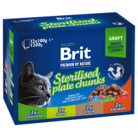  Brit kapsička Premium Sterilized mix Multipack 12x100g