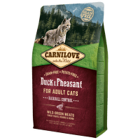 Carnilove Adult Cats granuly Hairball Control kačka a bažant 2 kg