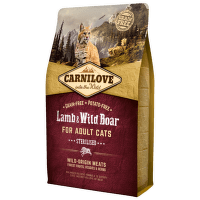 Корм для кошек – CARNILOVE Adult Cats Sterilised Lamb and Wild Boar, 2 кг