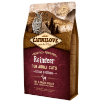 Barība kaķiem – CARNILOVE Adult Cats Energy and Outdoor Reindeer, 2 kg