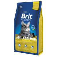 Barība kaķiem – Brit Premium Cat Adult Salmon, 8 kg