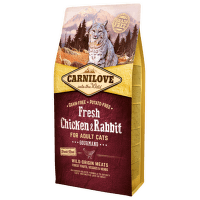Carnilove Fresh Chicken a Rabbit Gourmand for Adult cats 6 kg