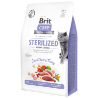 Brit Care granuly Cat Grain-Free Sterilized Weight Control kačica a morka 0,4 kg