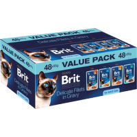 Multipack kapsiček Brit Premium by Nature filety ve šťávě 48x85 g