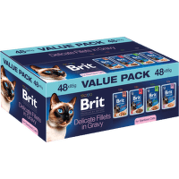 Multipack kapsičiek Brit Premium by Nature v šťave pre kastrované mačky 48x85 g