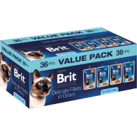 Multipack kapsiček Brit Premium by Nature filety ve šťávě 36x85 g
