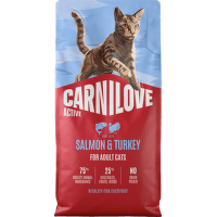 Granule CARNILOVE Active pre dospelé mačky losos a morka 6 kg