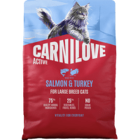 Granuly CARNILOVE Active pre mačky veľkých plemien losos a morka 2 kg