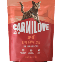 Granuly CARNILOVE Active pre sterilizované mačky hovädzie a zverina 400 g