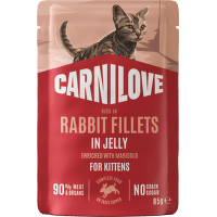 Kapsička CARNILOVE pre mačiatka králik s nechtíkom lekárskym v želé 85 g