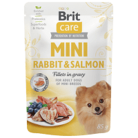 Brit Care Mini Rabbit & Salmon fillets in gravy 85g