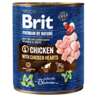 Brit Premium by Nature konzerva  Chicken with Hearts 800g