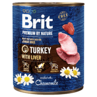 Brit Premium by Nature konzerva Turkey with Liver 800g