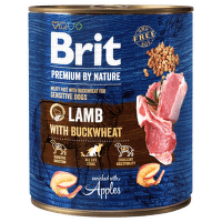 Консервы для собак – Brit Premium Lamb with Buckwheat, 800 г