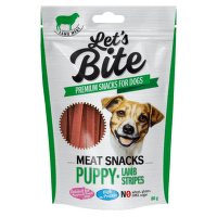 Brit Let´s Bite Meat Snacks Puppy Lamb Stripes 80g