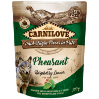 Carnilove Dog Pouch Paté bažant s malinovým lístím 300 g 