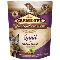 Carnilove Dog Pouch Paté prepelica so žltou mrkvou 300 g