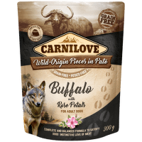 Carnilove Dog Pouch Paté bizón s plátkami ruží 300 g