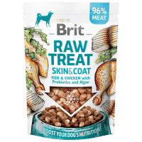 Brit Raw Treat Skin and Coat maškrty ryba a kura 40 g