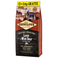 Корм для собак – CARNILOVE Adult Lamb and Wild Boar, 12 + 2 кг