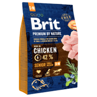 Brit Premium by Nature granuly Senior S+M kura 3 kg