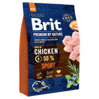 Barī­ba aktīviem suņiem – BRIT Premium By Nature Sport, 3 kg