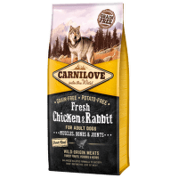 Корм для собак – CARNILOVE Fresh Chicken and Rabbit, Muscles, Bones and Joints, 12 кг