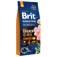 Brit Premium by Nature Senior granuly kura S+M 15kg