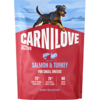 Granuly CARNILOVE Active pre dospelé psy malých plemen losos a morka 1,5 kg