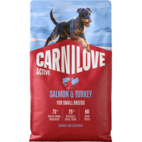 Barība suņiem – CARNILOVE ACTIVE Adult Small Breeds Salmon and Turkey 4 kg