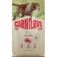 Granuly CARNILOVE True Fresh pre dospelé psy kačica 4 kg