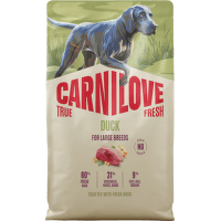 Granuly CARNILOVE True Fresh pre dospelé psy veľkých plemien kačica 4 kg