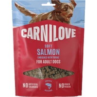 Pamlsek CARNILOVE Soft Small Bite pro dospělé psy losos s tymiánem 200 g