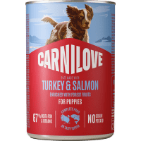 Консервы для щенков – CARNILOVE Paté Turkey and Salmon for Puppies 400 г